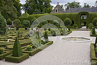 Queenâ€™s garden in Paleis Het Loo Stock Photo